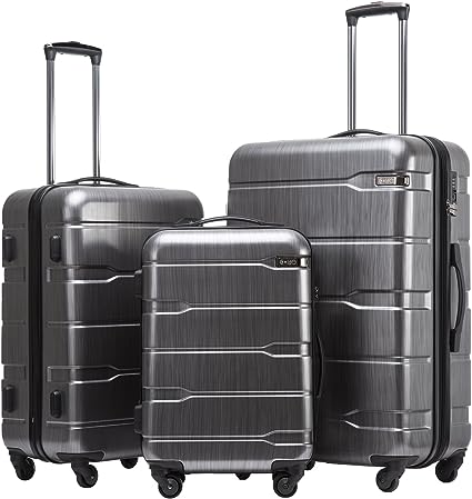 Photo 1 of **scratches on 24inch bag***Coolife Luggage Expandable 3 Piece Sets PC+ABS Spinner Suitcase