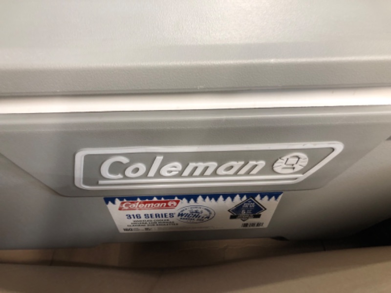 Photo 2 of **Damaged**Coleman 316 100qt Wheeled Cooler - Rock Gray