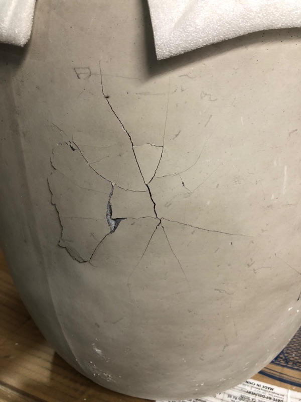 Photo 1 of **damaged**Kante 18", 14", and 10" W Weathered Concrete Round Planters (Set of 3),
