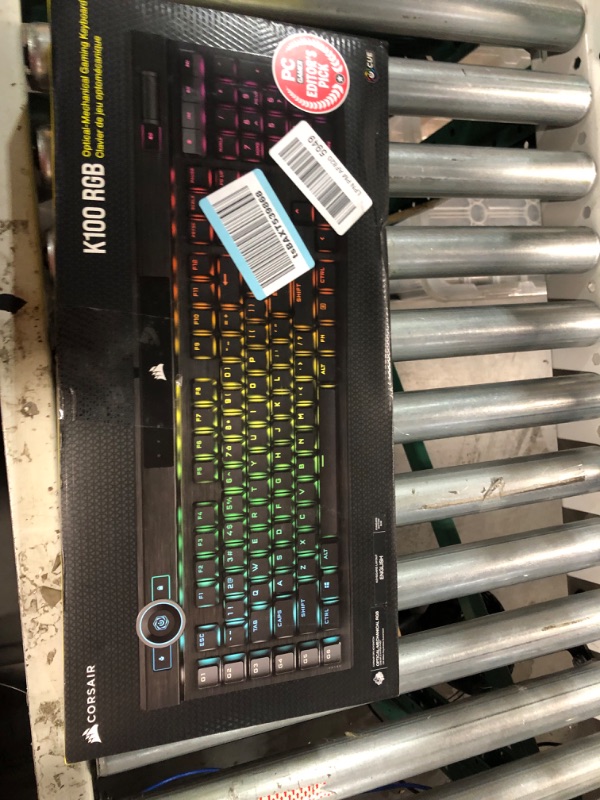 Photo 2 of Corsair K100 RGB Optical-Mechanical Gaming Keyboard - Corsair OPX RGB Optical-Mechanical Keyswitches 