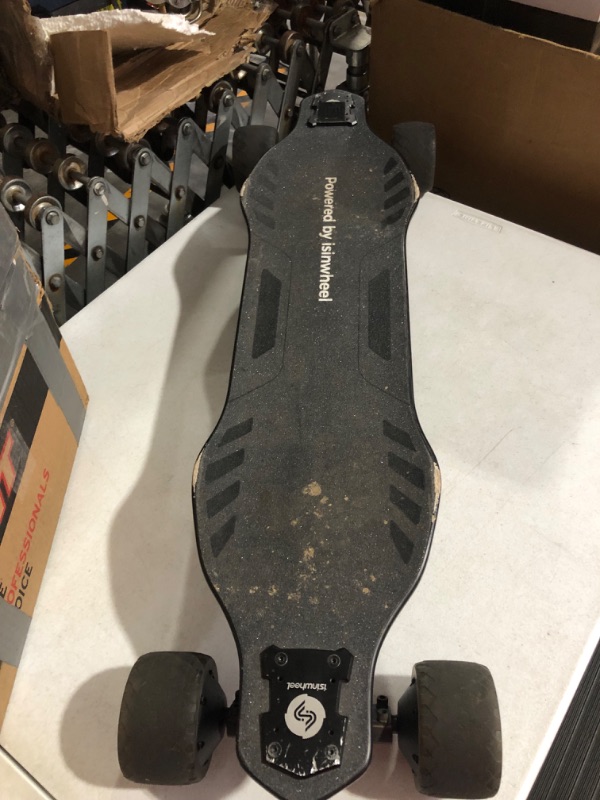 Photo 2 of *PARTS ONLY-MISSING BATTERY PACK AND OTHER PIECES*
isinwheel V8 Electric Skateboard, 1200W Dual Brushless Motor with Green Ambient Light