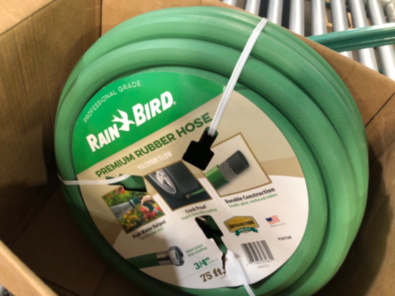 Photo 2 of Rain Bird PGH75HF Premium High-Flow Garden Hose, Heavy-Duty, 3/4" Inside Diameter x 75' Long, Green