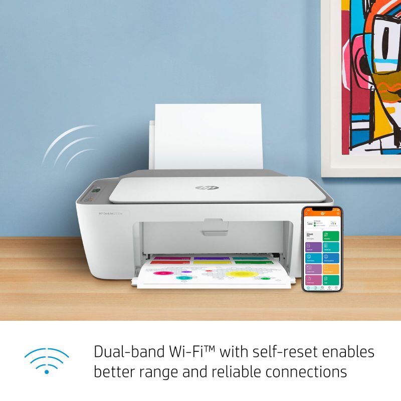 Photo 1 of HP DeskJet 2723e All-in-One Printer with Bonus 9 Months of Instant Ink