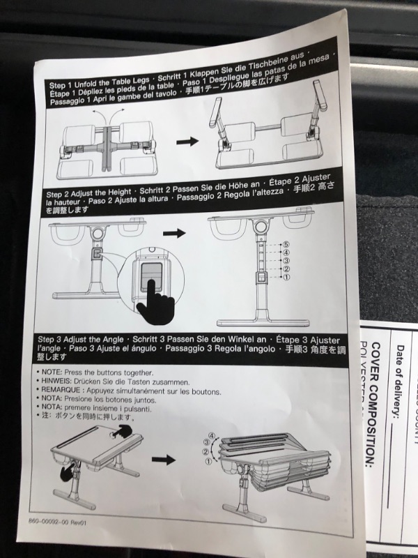 Photo 2 of Laptop Bed Tray Table, SAIJI Adjustable Bed Desk for Laptop, Lap Desk for Laptop, Extra Large Super Stable Foldable Laptop Stand 