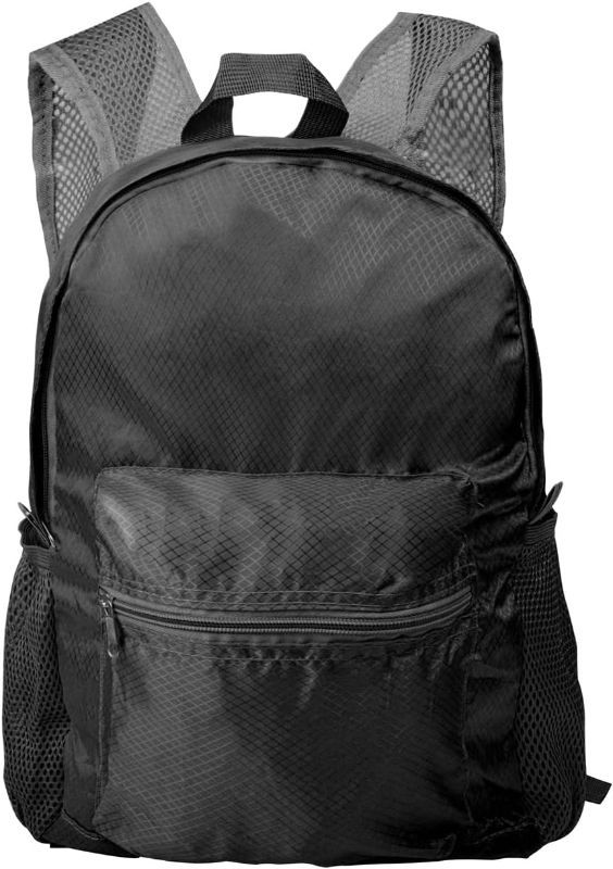 Photo 1 of  Backpack Packable Foldable Ultra Lightweight Water Resistant Durable Camping Travel Hiking Daypack (Black)