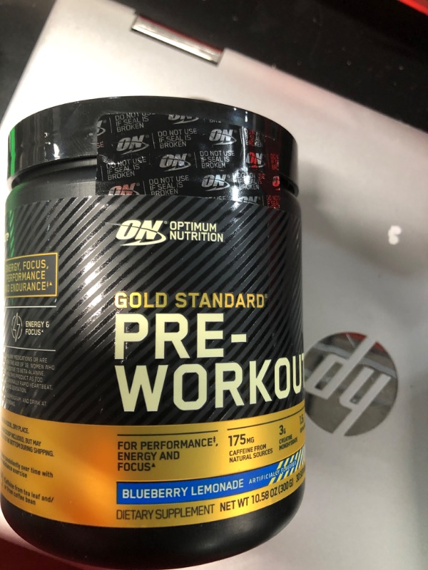 Photo 2 of *New/Sealed**Optimum Nutrition Gold Standard Pre-Workout, Vitamin D for Immune Support, with Creatine, Beta-Alanine, and Caffeine for Energy Blueberry Lemonade, 30 Servings