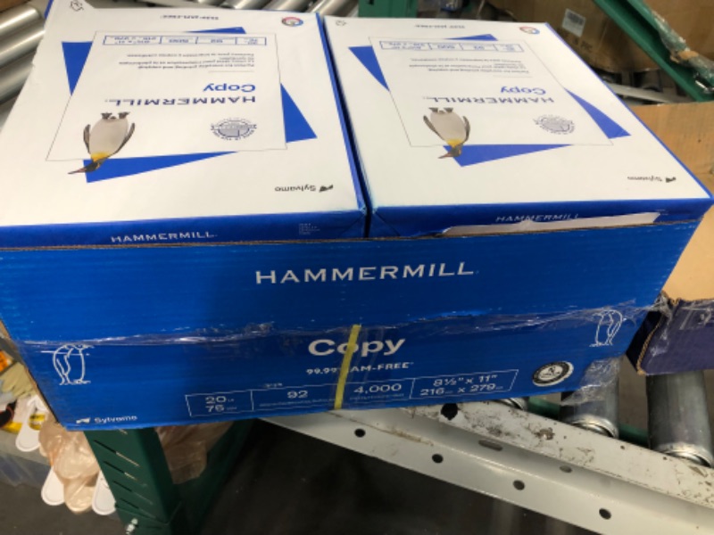 Photo 2 of Hammermill Printer Paper, 20 Lb Copy Paper, 8.5 x 11 - 8 Ream (4,000 Sheets) - 92 Bright, Made in the USA 8 Ream | 4000 Sheets Letter (8.5x11)