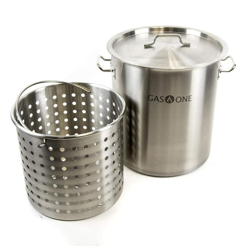 Photo 1 of ***DAMAGED - DENTED - SEE PICTURES***
Gas One Fryer Pot 32 QT - All Purpose - Stainless Steel Tri Ply