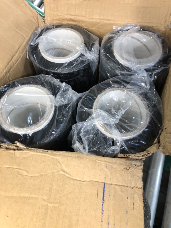 Photo 1 of Prinko 18" x 1500ft x 80 Gauge Thick (20 Micron) Black Cast Pallet Stretch Wrap Film Pack of 4 Rolls, 1500' Per Roll, Total 6000' (4 Rolls)… (4)
