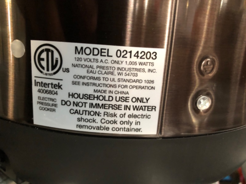 Photo 6 of 12 Qt Electric Pressure Canner