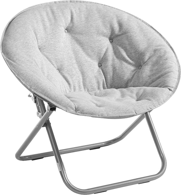 Photo 1 of *STOCK PHOTO FOR REFERENCE-MINOR DAMAMGE SEE PHOTO*Urban Shop Jersey Saucer Chair, Grey