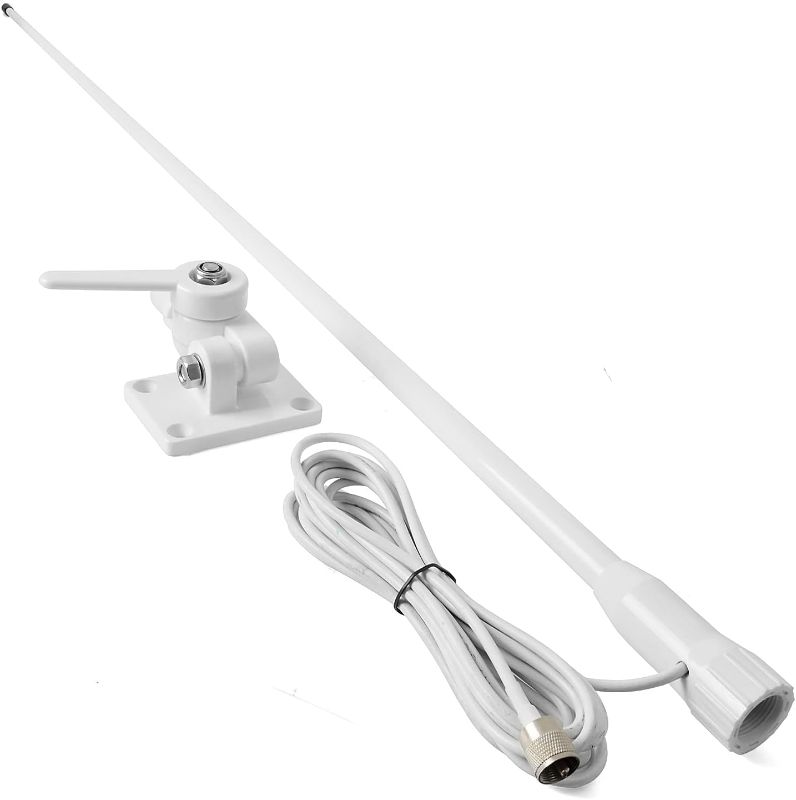 Photo 1 of UAYESOK VHF Marine Base Antenna 48 Inch Fiberglass Waterproof Boat Antenna *CRACK/S*