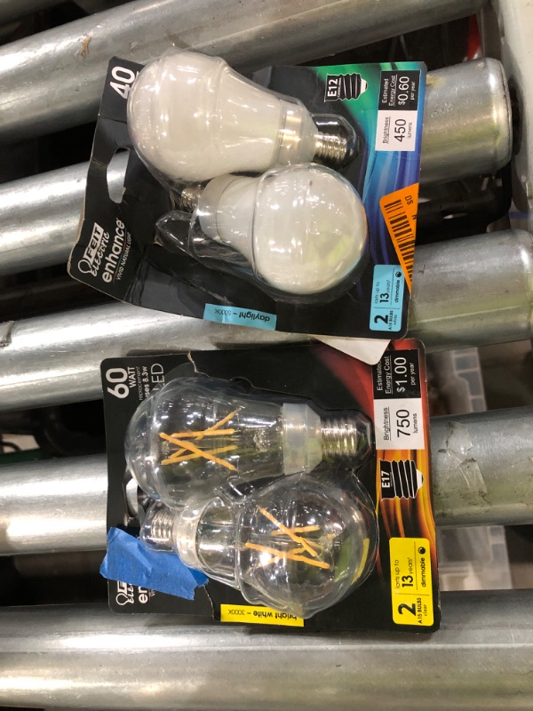 Photo 2 of  ***BUNDLE OF LIGHT BULBS***  Feit Electric 60 & 40 WATT  **2 PACK BUNDLE OF BULBS**