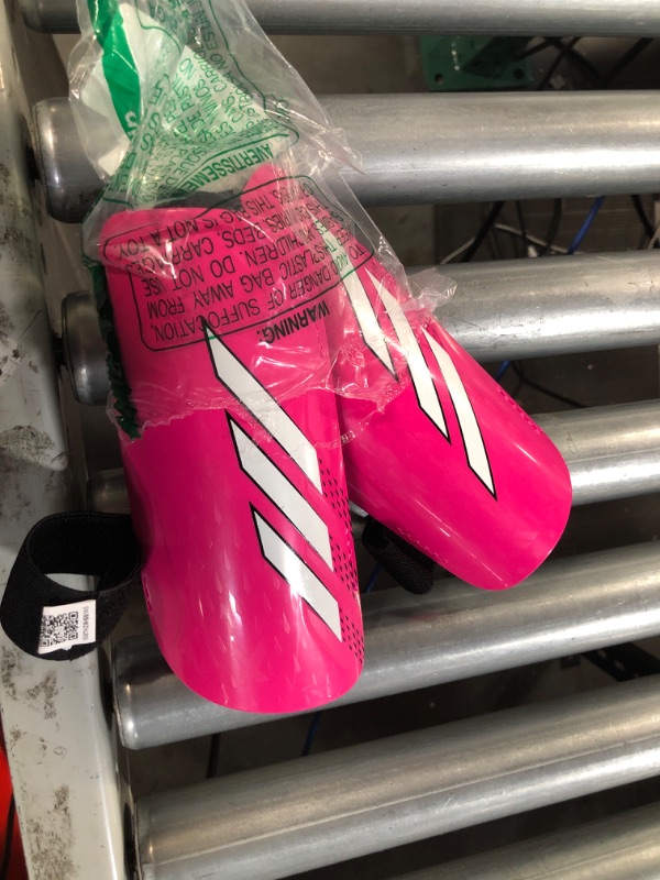 Photo 1 of *STOCK PHOTO REFERENCE ONLY** adidas Unisex-Adult X Training Shin Guards X-Small Sky Rush/Team Shock Pink