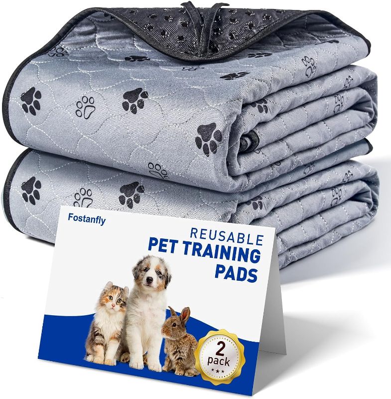 Photo 1 of *STOCK PHOTO REFERENCE ONLY** Non-Slip Washable Pee Pads for Dogs, 2 Pack Large 36"x41" Ultra-Absorbent and Leak-Proof Reusable Potty Training Pads for Dogs and Cats Puppy Pads of Add 8 Lanyards