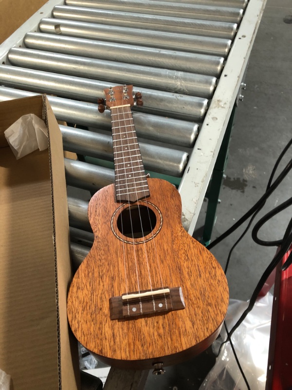 Photo 2 of **STOCK PHOTO REFERENCE ONLY, MISSING LEARNING BOOKS AND BLACK AND WHITE THING** Kmise Soprano Ukulele Professional Mahogany Instrument 21 Inch Hawaiian Ukalalee for Beginner With Ukelele Starter Kit ( Free Online Lesson Bag Tuner Strap Replacement String