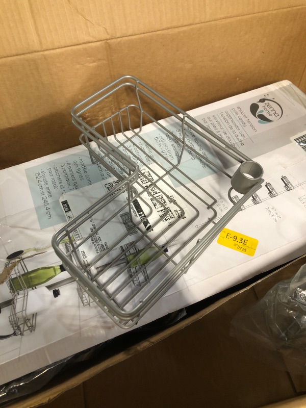 Photo 1 of 4-Tier Tension Pole Shower Caddy in Satin Nickel