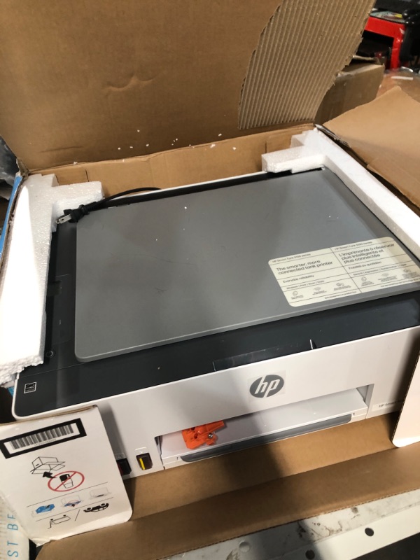 Photo 2 of **NOT TESTED, NO INK* HP Smart-Tank 5101 Wireless All-in-One Ink-Tank Printer with up to 2 Years of Ink Included (1F3Y0A),White