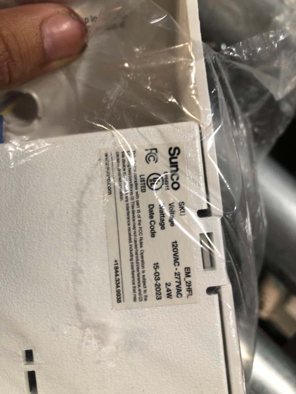 Photo 1 of LED Emergency Light with Battery Backup, Commercial Emergency Light, Two Adjustable Heads Home Power Outage Emergency Light, 120-277V AC, UL Listed 1-Pack