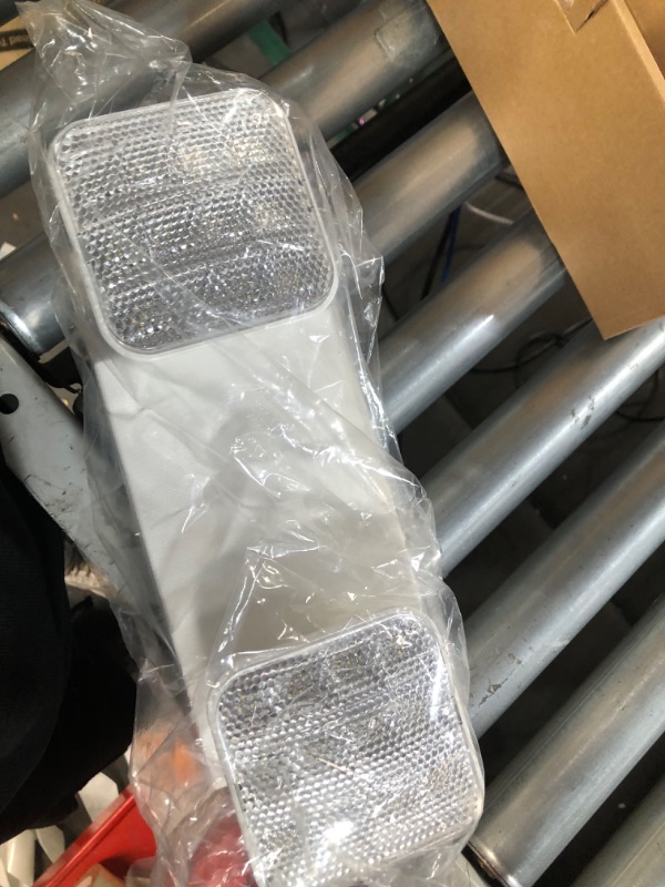 Photo 1 of LED Emergency Light with Battery Backup, Commercial Emergency Light, Two Adjustable Heads Home Power Outage Emergency Light, 120-277V AC, UL Listed 1-Pack