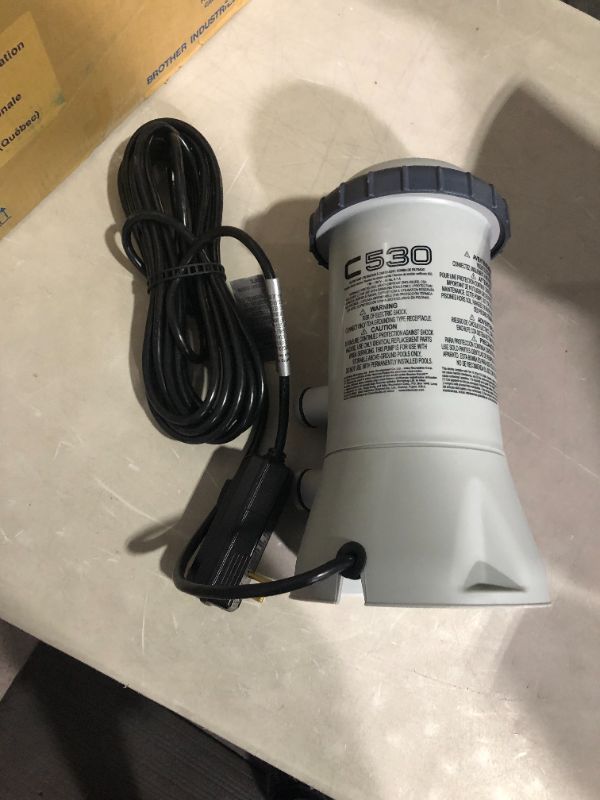 Photo 2 of ***NONFUNCTIONAL - SEE NOTES***
INTEX 28637EG C1000 Krystal Clear Cartridge Filter Pump for Above Ground Pools, 1000 GPH 