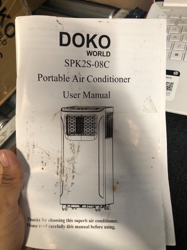 Photo 5 of **WORKS BUT DIRTY* Portable Air Conditioners, 8500 BTU Portable AC Uint with Dehumidifier & Fan Mode for Room up to 350 Sq.Ft, 3-in-1 Room Air Conditioner with Remote, 24Hrs Timer, Installation Kit for Home Office