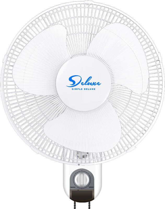 Photo 1 of * 1 ONLY** Simple Deluxe Adjustable Tilt, Quiet Operation Household Wall Mount Fans Oscillating,