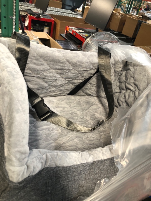 Photo 2 of *STOCK PHOTO REFERENCE ONLY**Dog Car Seat for Small/Medium Dog Booster Seat Pet Car Seat Suitable for Front/Rear Cars Dog Bed,Dog Blanket,Anti Slip and Sturdy Dog seat Safe and Comfortable,Fully Detachable and Washable?Grey? Dog Car Seat-Grey