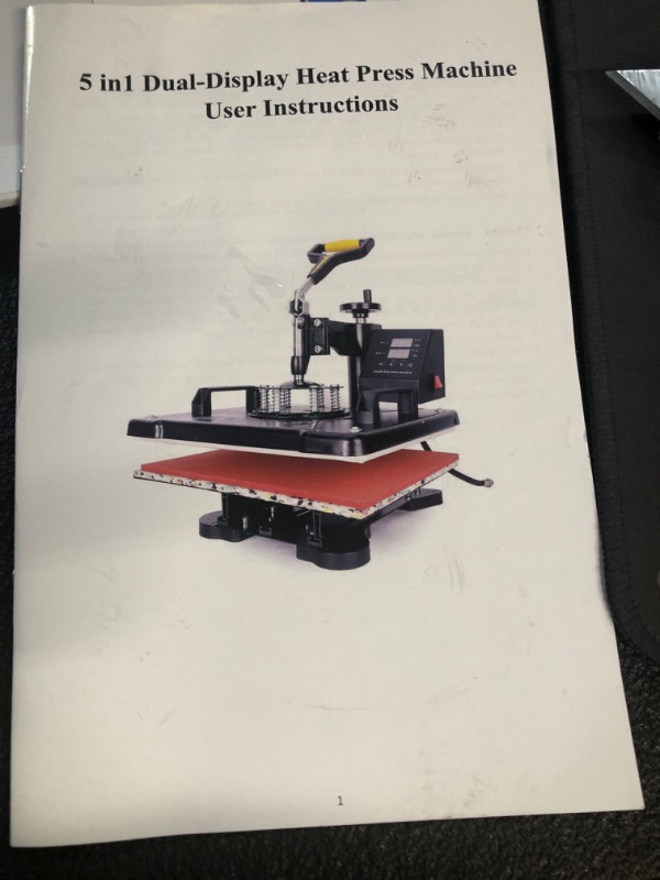 Photo 2 of * used * doesn't work properly * sold for parts/repair *
CREWORKS Heat Press Machine 15x15 Inch, T Shirt Transfer Press with 5 in 1 Mug Plate Cap Set,