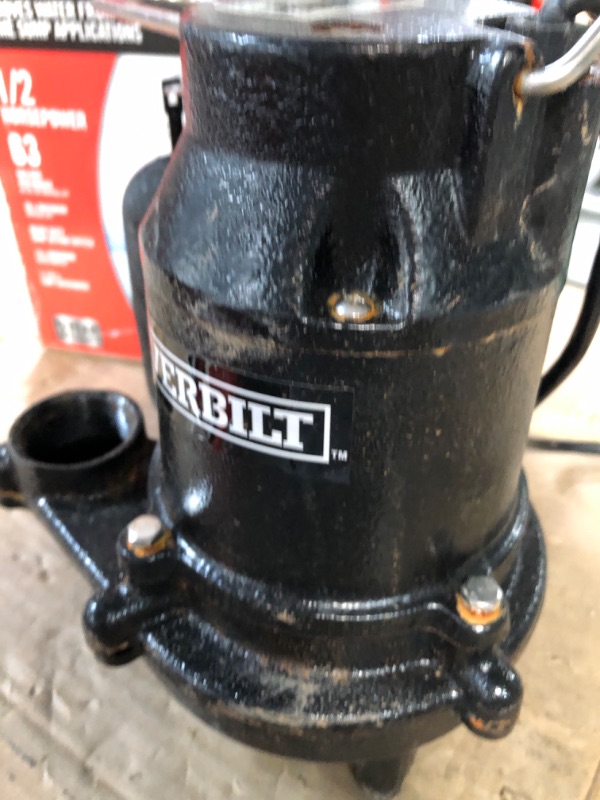 Photo 4 of *FOR PARTS* Everbilt 1/2 HP Cast Iron Sump Pump