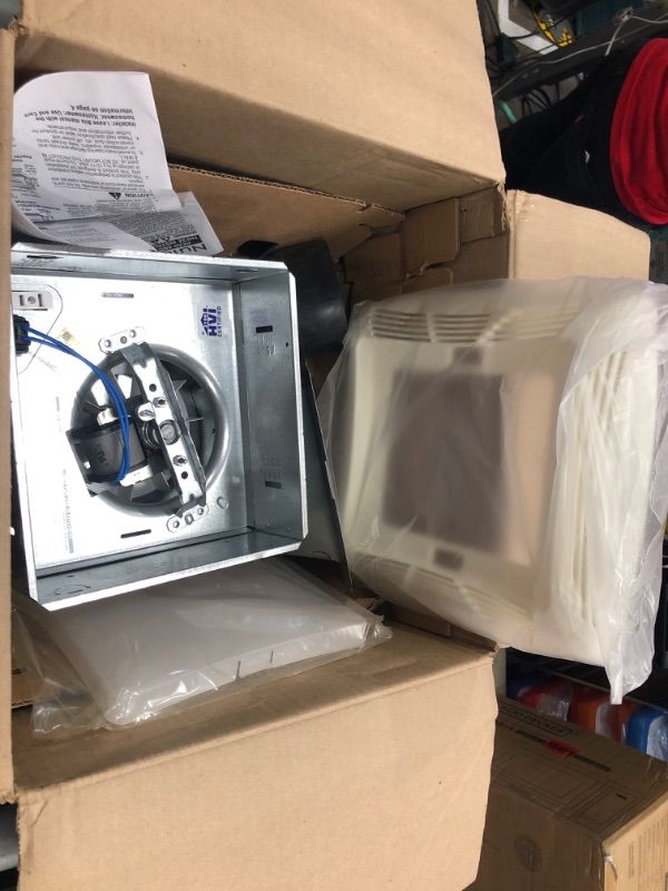 Photo 2 of *USED - POSSIBLY MISSING PIECES* Broan-NuTone ChromaComfort 110 CFM Ceiling Bathroom Exhaust Fan with Sensonic Stereo Bluetooth Speaker, White