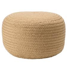 Photo 1 of  Natural Seagrass Poufs, Hand Weave Round Footstool, Pouffe Accent Chair, Home Decorative Seat, Boho Chair for Living Room, Bedroom (Natural)