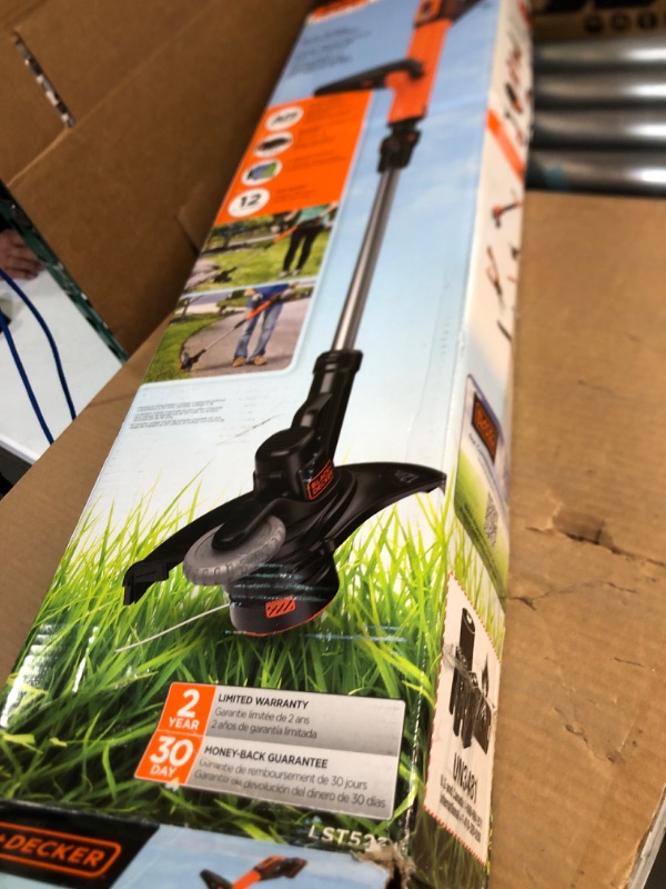 Photo 3 of * USED * 
BLACK+DECKER 20V MAX String Trimmer, 2-Speed, 12-Inch, Cordless (LST522) 20V String Trimmer Kit