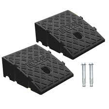 Photo 1 of 2Pack Curb Ramp Black Color with one Large Hose Hook, Portable Lightweight Heavy Duty Plastic Driveway Curb Ramps 