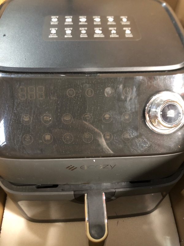 Photo 3 of * USED * 
ecozy Air Fryer 6 Quart with See-Through Window Smart WiFi (100 Recipes), 11 Presets+ One-Touch Recipe Function, Dishwasher Safe, Black