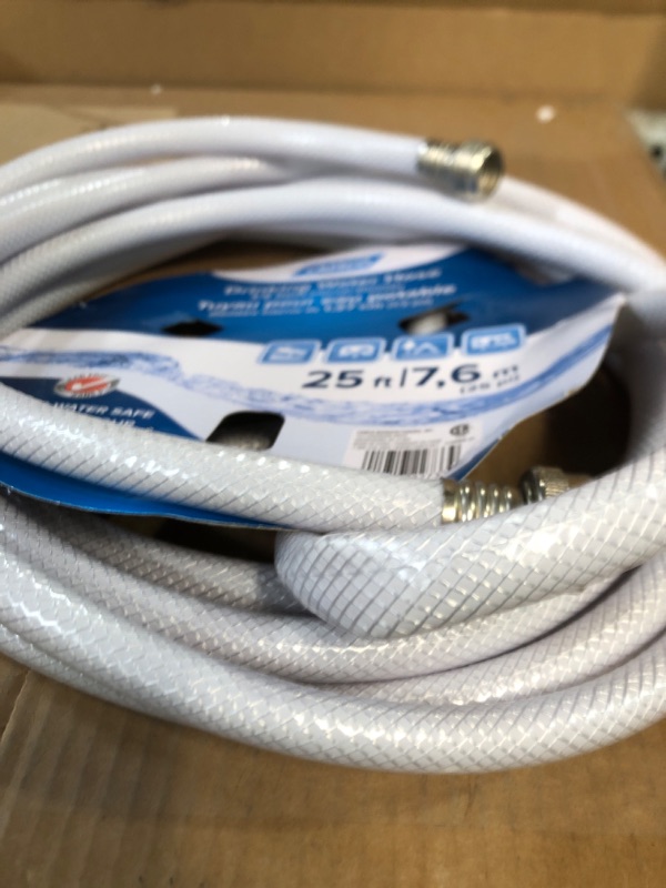 Photo 3 of Camco TastePURE Drinking Water Hose for RV, 25 Feet, White (22783) 25'