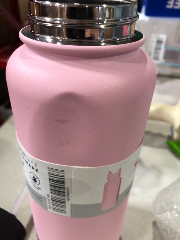 Photo 3 of Simple Modern Water Bottle with Straw Lid Vacuum Insulated Stainless Steel Metal Thermos Bottles | Reusable Leak Proof BPA-Free Flask for Gym, Travel, Sports | Summit Collection | 32oz, Light Pink 32oz -Pink