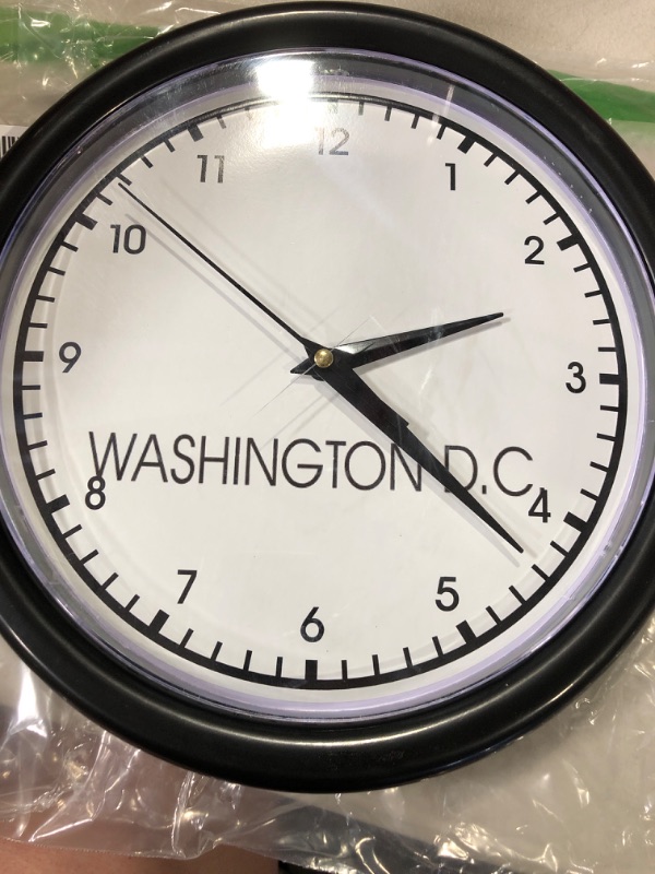 Photo 2 of **MINOR DAMAGE**
SignMission Washington DC Wall World time Zone Clock Office Business, Beagle