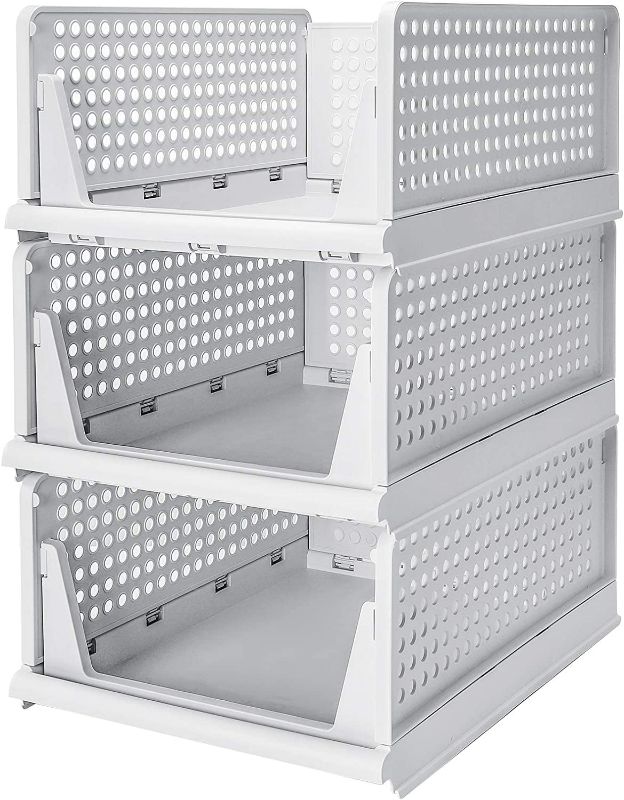 Photo 3 of  3 Pack Stackable Storage Bins,