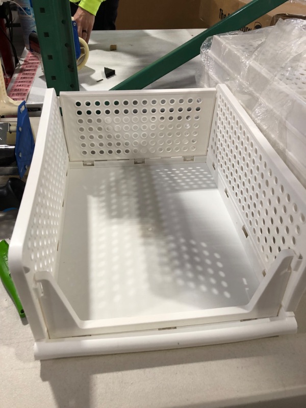 Photo 2 of  Stackable Plastic Storage Basket-Foldable