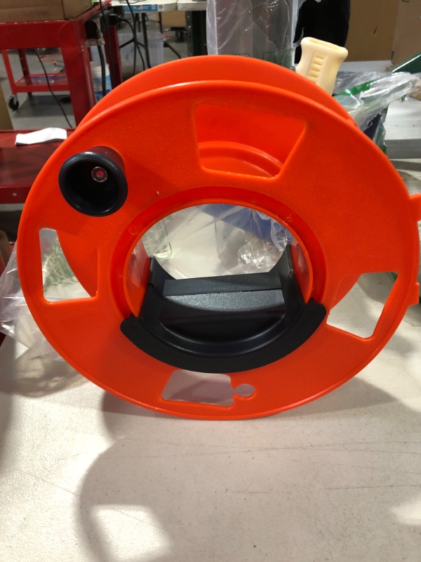 Photo 2 of bayco kw-110 cord storage reel with center spin handle, 100-feet,orange