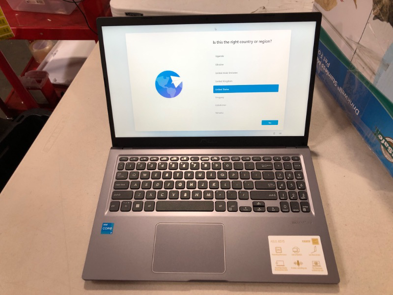Photo 1 of ASUS VivoBook Laptop, 15.6 inch FHD Display, Intel Core i3-1115G4 Processor, 12GB RAM, 512GB SSD, WiFi, Bluetooth, Windows 11 Home