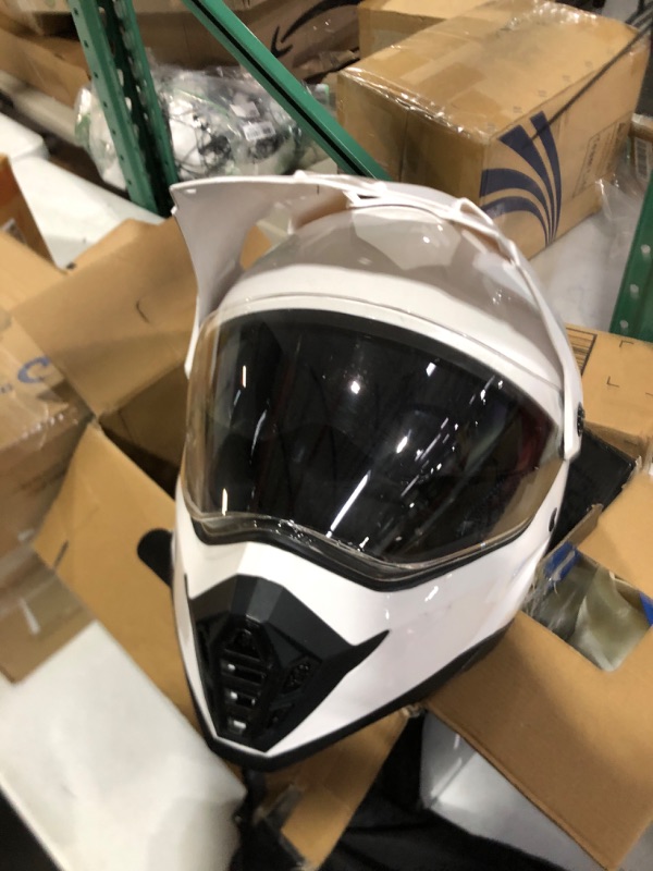 Photo 2 of *SCUFFED LENSE* Westt Dirtbike Helmets for Adults - Motorcycle Helmets with Dual Visor L (23.23-23.62 in)