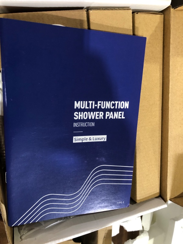 Photo 7 of POPFLY LED Shower Panel Tower System,Shower Tower with Rainfall Waterfall Shower Head,6 Shower Body Spray Jets ,Brass Handheld Shower,Tub Spout 5 in 1 Water Mode  ****** NEW ONLY OPENED TO INSPECT 