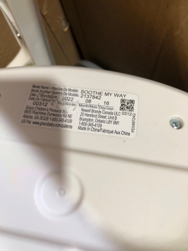 Photo 4 of Graco, Soothe My Way Swing with Removable Rocker, Madden   **** USED UNKNOWN IF MISSING PEICES UNABLE TO TEST FUNCTION 