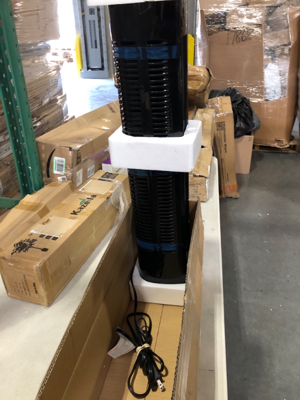 Photo 5 of Amazon Basics Oscillating 3 Speed Tower Fan with Remote **TURNS ON** **LOOKS NEW**
