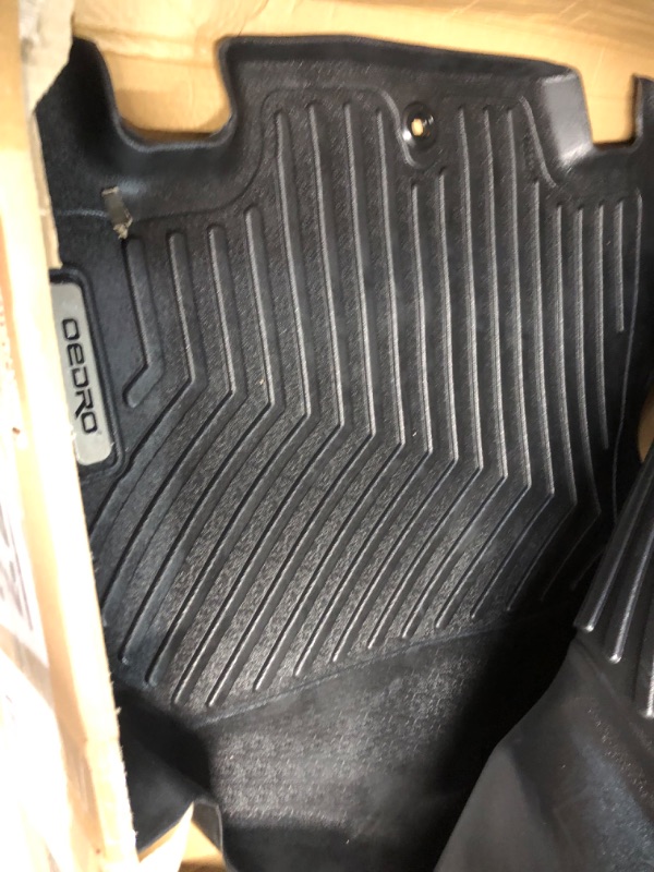 Photo 2 of OEDRO Floor Mats 3 Row Liner Set Compatible with 2021-2023 Chevrolet Tahoe/GMC Yukon(Yukon Denali)/Cadillac Escalade (Only Fits with 2nd Row Bucket Seats), Black TPE All-Weather Guard 2021-2023 Bucket Seat