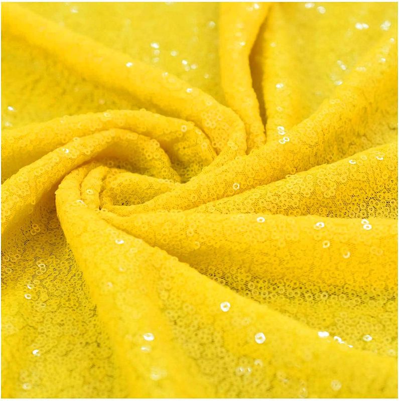 Photo 1 of 
LQIAO 2021 Yellow Sequin Fabric Elegant Shimmer Sequin Fabric
