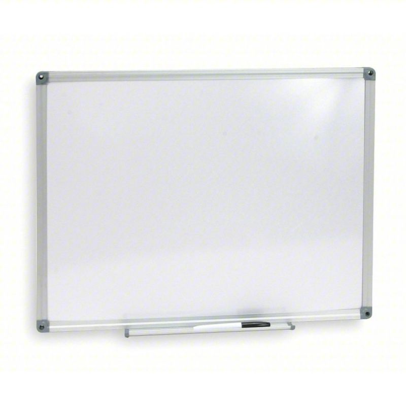 Photo 1 of *NEW* Dry Erase Board: Wall Mounted, 24 in Dry Erase Ht, 36 in Dry Erase Wd, 5/8 in Dp, Silver, White
