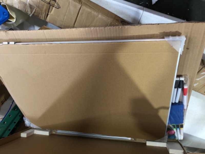 Photo 1 of *NEW* Dry Erase Board: Wall Mounted, 24 in Dry Erase Ht, 36 in Dry Erase Wd, 5/8 in Dp, Silver, White
